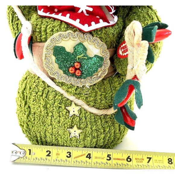 Green Animated Swinging Saguaro Cactus Cowboy Snowman Holiday Musical Christmas - Picture 3 of 11